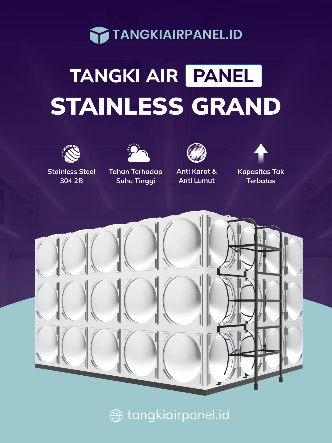 Tandon Air Panel Grand, Tepat Untuk Pabrik Makanan 
