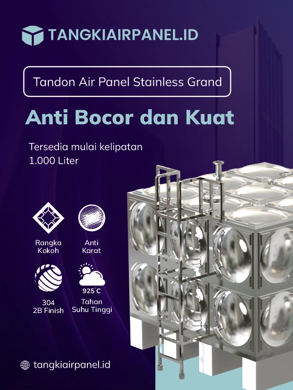 Tandon Air Panel Stainless Grand Anti Bocor Dan Kuat