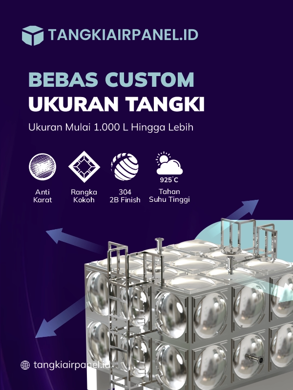 Tandon Panel Stainless Grand, Bisa Custom Ukuran 