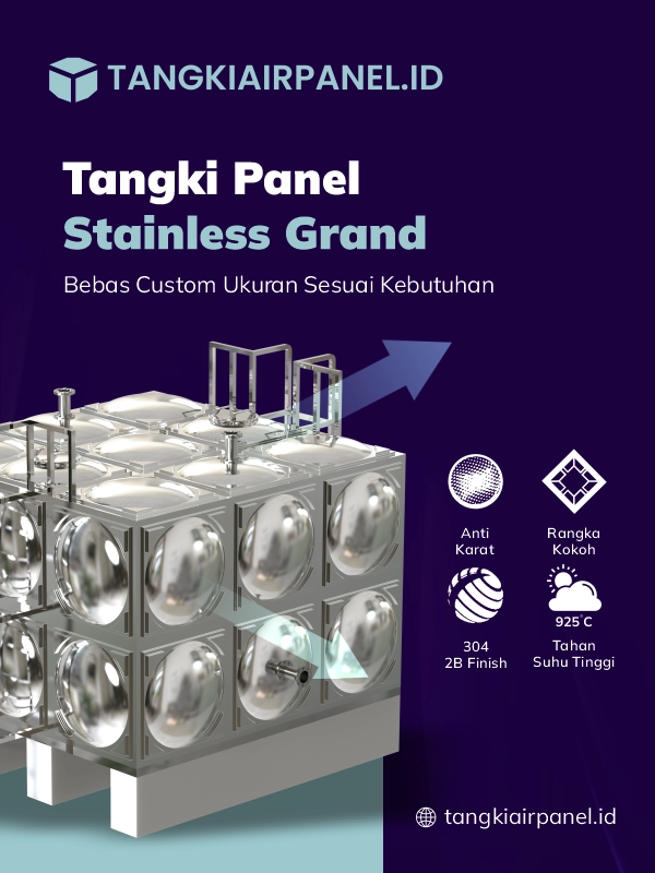 Tandon Stainless Panel Grand, Solusi Wadah untuk Industri