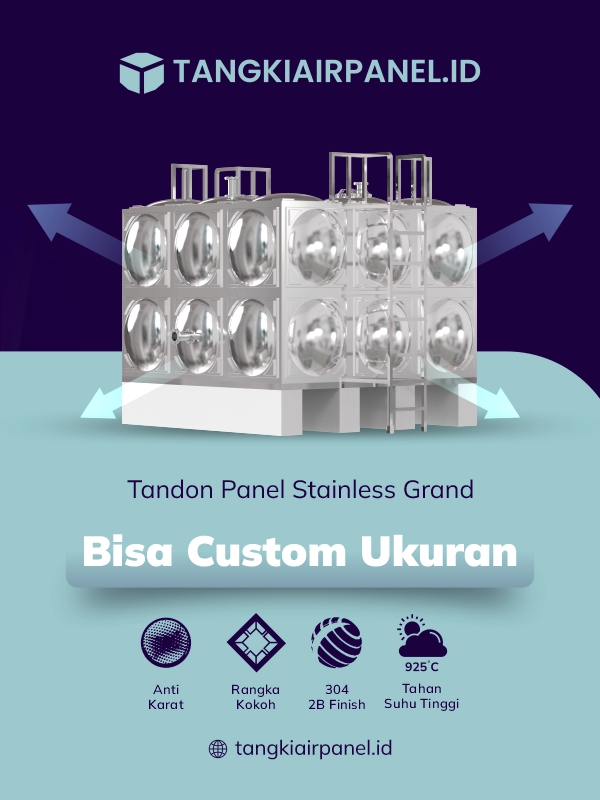 Tandon Panel Stainless Grand, Bisa Custom Ukuran