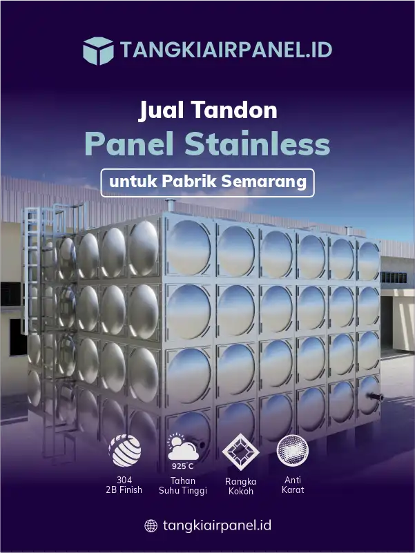 Jual Tandon Panel Stainless Grand untuk Pabrik Semarang