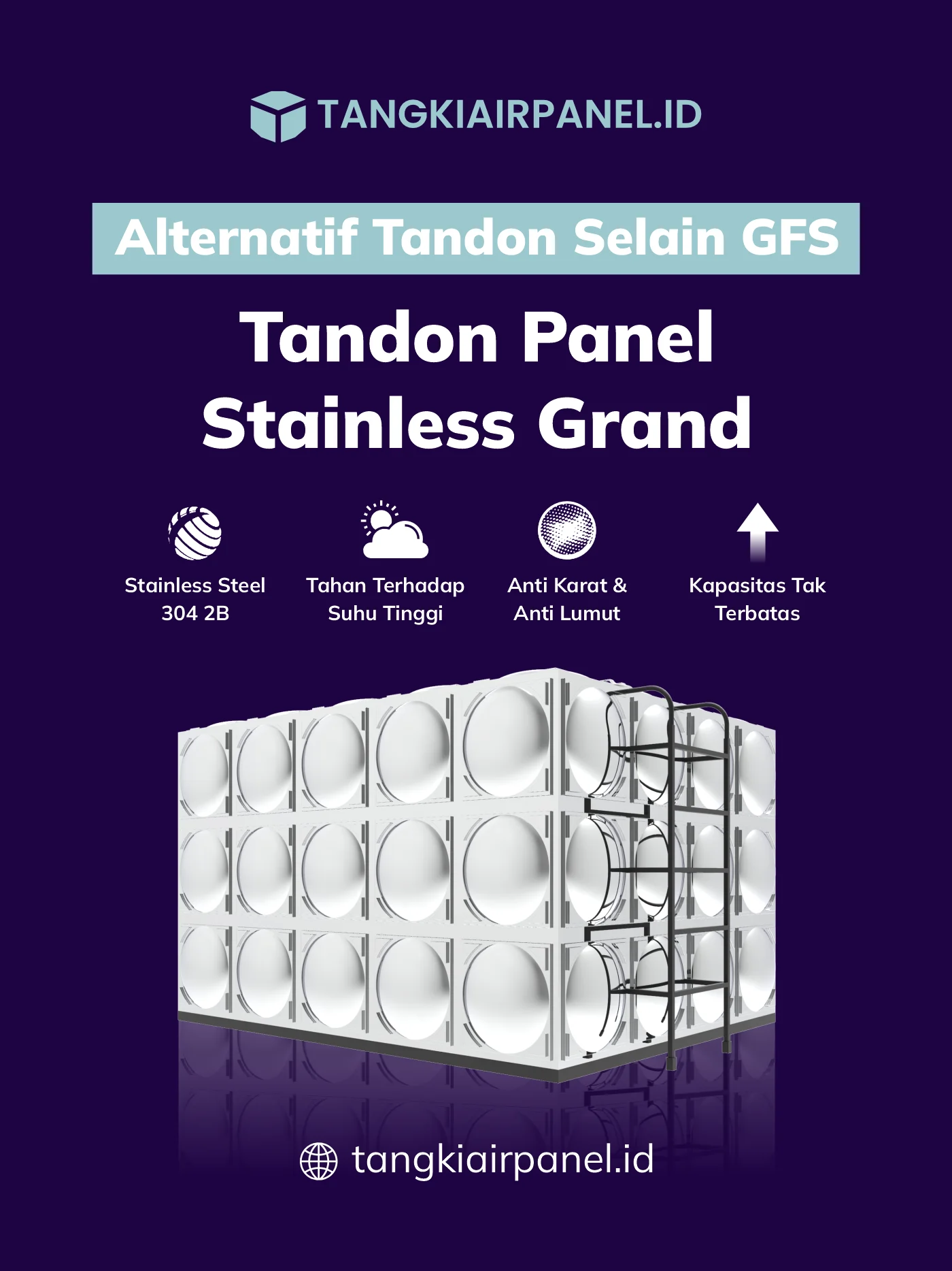 Alternatif Tandon Selain GFS, Tandon Panel Stainless Grand