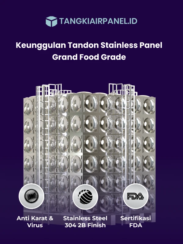 Keunggulan Tandon Stainless Panel Grand Food Grade